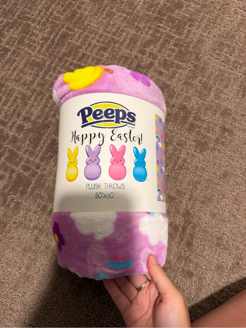 Peeps Happy Easter Plush Throw Blanket – 50x60 NEW
